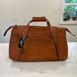 Genuine Leather Claire Chase LA GRANGE Carry On Duffel Travel Bag NWT